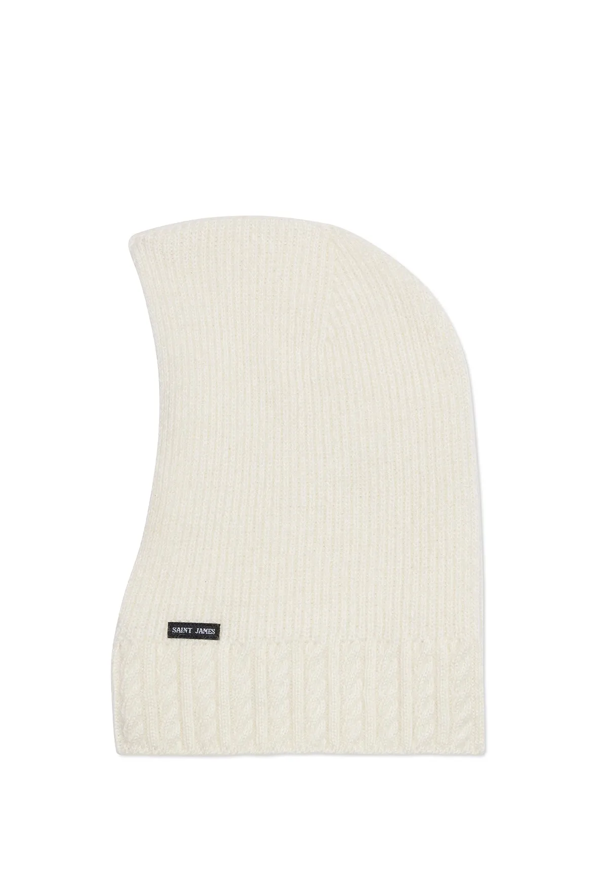 Wool Balaclava - in fancy knit (BLANC D'HIVER)